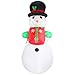 Fanshunlite Christmas Inflatable 8 FT Snowman with Hat Lighted Blow-Up Yard Party Decoration for Xmas Inflatable Outdoor Indoor Home Garden Family Prop Yard