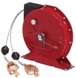 Reelcraft G 3050 Y, Static Discharge/Grounding Reel, 50ft Cable, w/Dual Clamps on end