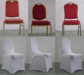 Chair Cover Spandex Polyester Stretch Fabric Dining Slipcovers Arched Front Washable & Removable Protective Wedding Chair Cover for Wedding Banquets Ceremony & Hotel Dinner (White, Pack of 100)