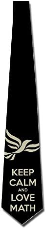 SHEAN Men's Keep Clam And Love Math Skinny Ties