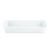 Pillivuyt Porcelain Small 3-Cup, 9-1/2-by-5-Inch Rectangular Baker