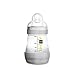 MAM Easy Start Anti-Colic Bottle 5 oz (1-Count), Baby Essentials, Slow Flow Bottles with Silicone Nipple, Baby Bottles for Baby Boy or Girl, Gray, Designs May Vary