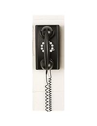 Teléfono de pared con tecnología pulsadora Crosley CR55 BC, Negro talla única