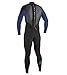 O'Neill Wetsuits Kids' O'Neill Youth Reactor 3/2mm Back Zip Full Wetsuit, Black/Pacific/Black, 14