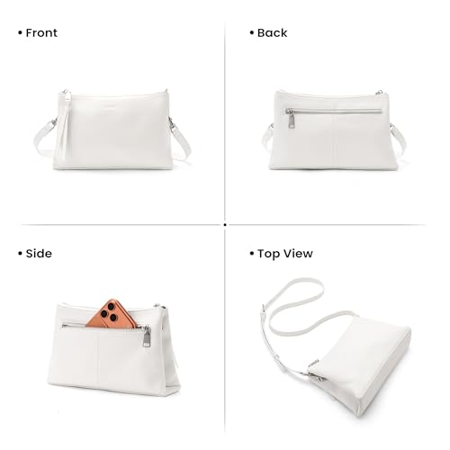 befen Genuine Leather Handbag Women's Small RFID Blocking Shoulder Bag Women's Leather Small Crossbody Bag Shoulder Bags for Women with Adjustable Shoulder Strap for Travel, Work, Shopping