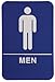 Men Restroom Sign-Blue