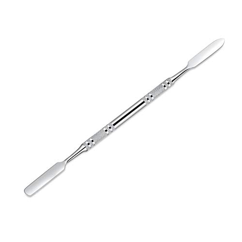 Pro Stainless Steel Makeup Palette with Spatula Tool, 5-well Nail-art Cosmetics Makeup Palettes Board Polishing for Professional Nail Art Eye Shadow Eyelash Makeup Organizer Pigment Blending highlight - Thumbnail 2