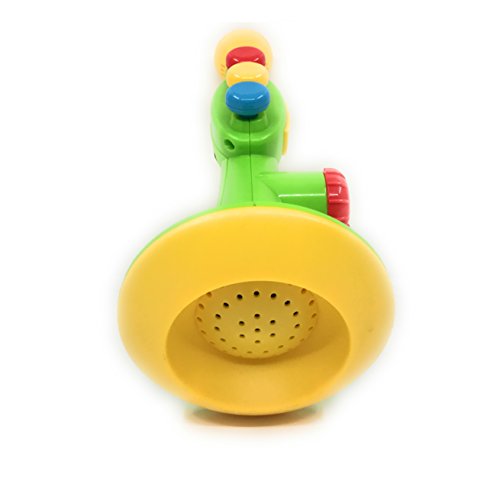 Musical Trumpet Children's Toy Battery Operated w/ Tunes & Lights , Kids Learning & Entertainment (Green)