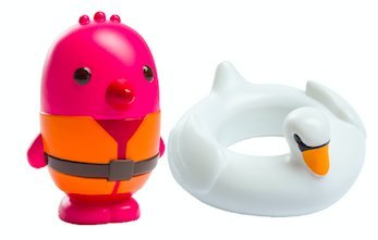 Mold Free Easy Clean Bath Squirters - 2pc Robin and Swan Floatie - Thumbnail 7