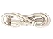 BYBON 25FT 18 AWG SJT Universal Power Cord NEMA 5-15P to C13,Computer/Printer Cord,White,UL listed.