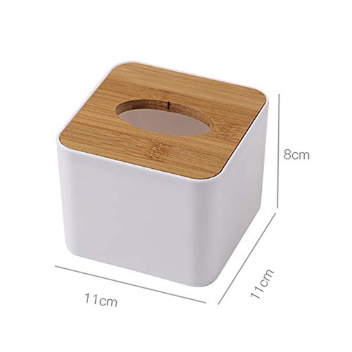 Homiest Wooden Facial Square Tissue Box Cover/Holder for Bathroom Vanity Countertops - Thumbnail 3