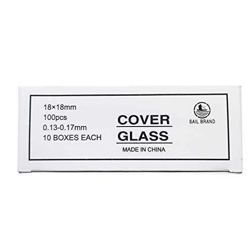 1000 Pieces of Glass Cover Slips for Microscope Slides 18x18mm Cover