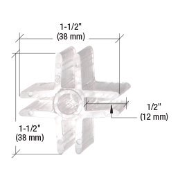 CRL CPDC4 Clear Plastic 90 4-Way Display Connector