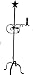Wrought Iron Floor Lamp Star Top - Amish Made