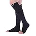 Doc Miller Toeless Compression Socks for Women and Men – 2 Pairs, 20-30mmHg, Open Toe, Knee High Support Socks for Travel, Work, Maternity, Sports, Standing, Daily Wear & All-Day Comfort