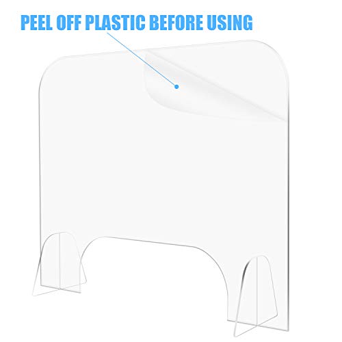 WeTest Sneeze Guard with Transaction Window, 30" x 24" Protective