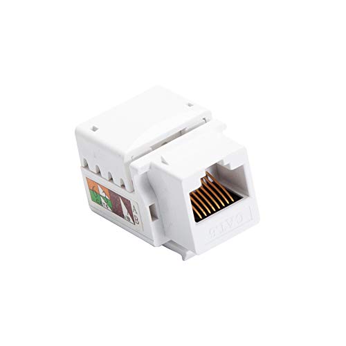 Generic Keystone Jack RJ45 Ethernet Module Cat6 Network Coupler Punch Down Adapter Compatible Cat 6/5e/5 Connector(10 Pack) - Thumbnail 5