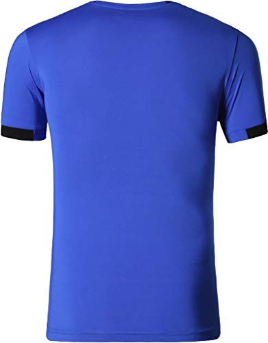 Sportides Boy's Quick Dry Active Sport Short Sleeve Breathable T-Shirt Tee Top LBS712 Blue L