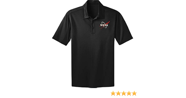 NASA Logo Dri-Fit Black Polo Shirt 