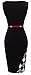 HOMEYEE Women's Elegant Patchwork Sheath Sleeveless Business Dress B290 (M, Black)