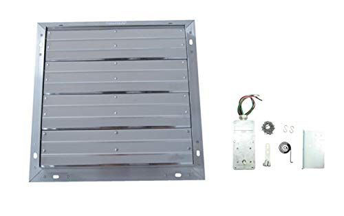 VES Motorized Exhaust/Intake Shutter Kit with Shutter and Motor for Greenhouses or Shops (16")
