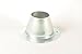 Ultramatic Feeders Tall Mini Funnel, Silver, Metal, 2.75