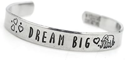 elephant bracelet, elephant jewelry, dream big, inspirational quote