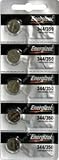 Energizer Batteries 344 / 350 (SR1136W, SR1136SW) Silver Oxide Watch Battery. On Tear Strip