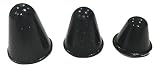 Conical Rubber Bumpers Black - 16 PC Combo - Made in USA - Tall Rubber Feet Spacers for Electronics, Computer Equipment, Speakers, Car Truck Bug Deflector, Cheese Boards, Furniture, Cabinet Door