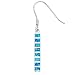 Sterling Silver Created Blue Opal Vertical Bar Dangle Earrings