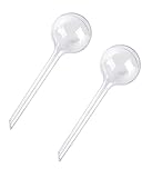 Nakenja 2 Pack Plant Watering Bulbs Large Automatic Watering Globes, Clear