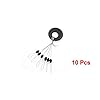 10-Pcs-6-in-1-Black-Rubber-Oval-Stop-Bead-Ring-Fishing-Bobber-Stopper