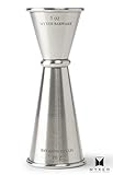 MYXER Double Cocktail Jigger, 1 & 2 Oz - Accurate Measure for Cocktail Recipes - Stainless Steel