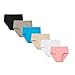 BURNING EYES Women Soft Cotton Panties Plus Size High Waist Bikini Underwear High Cut Hipster Briefs (6 Pack)