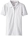 French Toast girls Short Sleeve Stretch Pique (Standard & Plus) Polo Shirt, White, 7 8 US