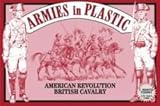 AIP American Revolutionary War British Cavalry on Horseback: 10pc 54mm Plastic Army Men Figures