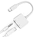 Pilloit Compatible Heahphone Lighting Jack Adapter Charger Cables Replacement iPhone iPhone 7/7Plus iPhone 8/8Plus iPhone X/10 Earphone Adaptor Audio Dongle Music 3.5mm Audio AUX Accessories-White