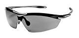 XS Sport Wrap TR90 Sunglasses UV400 Unbreakable Protection for Cycling, Ski or Golf (Gunmetal Grey)