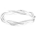 INBLUE Women's 925 Sterling Silver Band Ring Silver Tone Couple Wedding Promise Size11