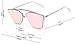 GAMT Mirrored Metal Frame Sunglasses Rimless Designer for Men Pink