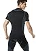 Tesla TM-MUB73-BKH_X-Large Men's Mesh-Side Panels Short Sleeve T-Shirt Cool Compression Baselayer MUB73