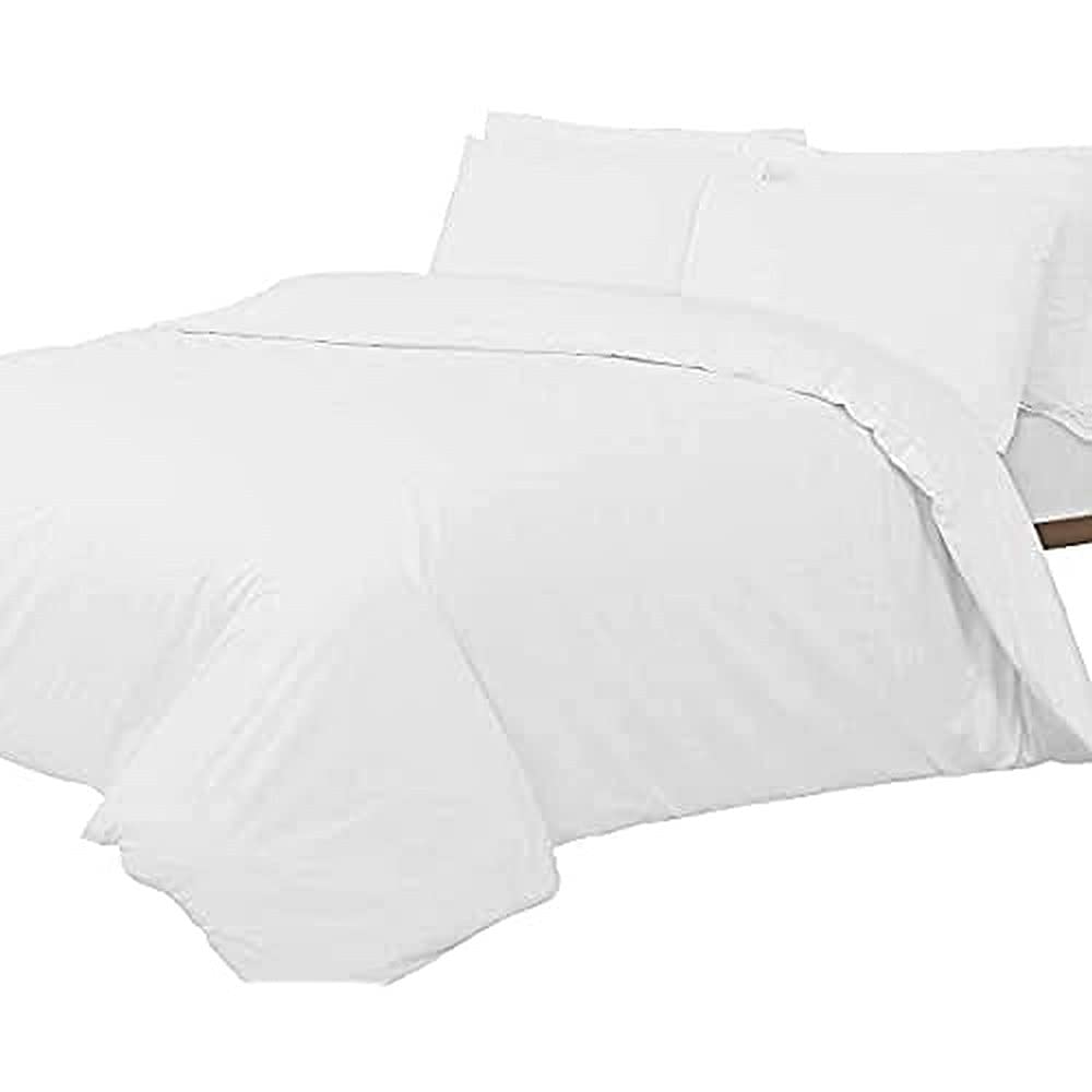 400 Thread Egyptian Cotton 46CM / 18 Inches Ultra Deep Fitted Bed Sheet, White - Super King