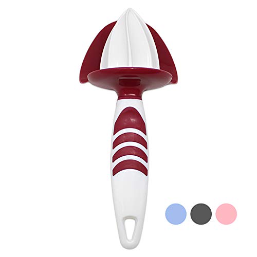 Lemon Lime Squeezer with Seed Catcher lemon juicer handheld | Comfort Grip Citrus Reamer | BPA Free | Assorted Colors (2 Pack)