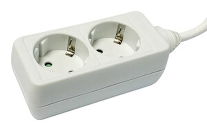 Base 2 sockets with 3 m cable. 16A ECONOM.