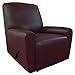 Easy-Going PU Leather Recliner slipcovers, Waterproof Stretch Sofa Covers, 4 Pieces Stretch Furniture Protector, Anti-Slip Elastic Strap Shield Pets Kids Children Cats Dogs(Recliner, Wine)