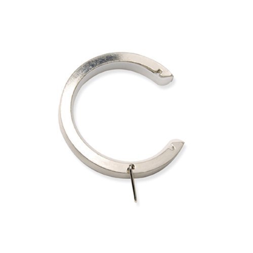 SPEEDY Poles Apart 28mm Premier Lined Bay Curtain Pole Passing Ring, Chrome, 8 Pack