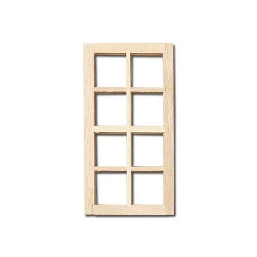Dollhouse Miniature Standard 8-Light Window