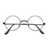 SIPU Retro Round Metal Frame Clear Lens Glasses Non-Prescription Eyewear Women Men