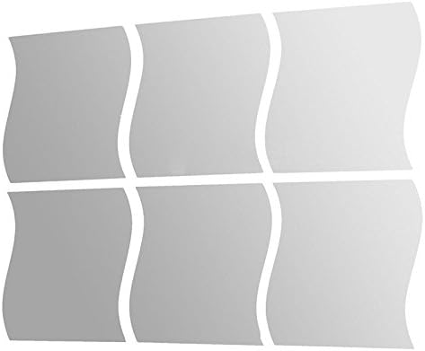 Shallen 6pcs 3D DIY Removable Home Room Wall Mirror Sticker Art Vinyl Mural Decor Decal
