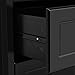 Yaheetech Tall Bedside Table Nightstand End Sofa Table with 3 Drawers - Storage Cabinet Bedroom, Set of 2, Black